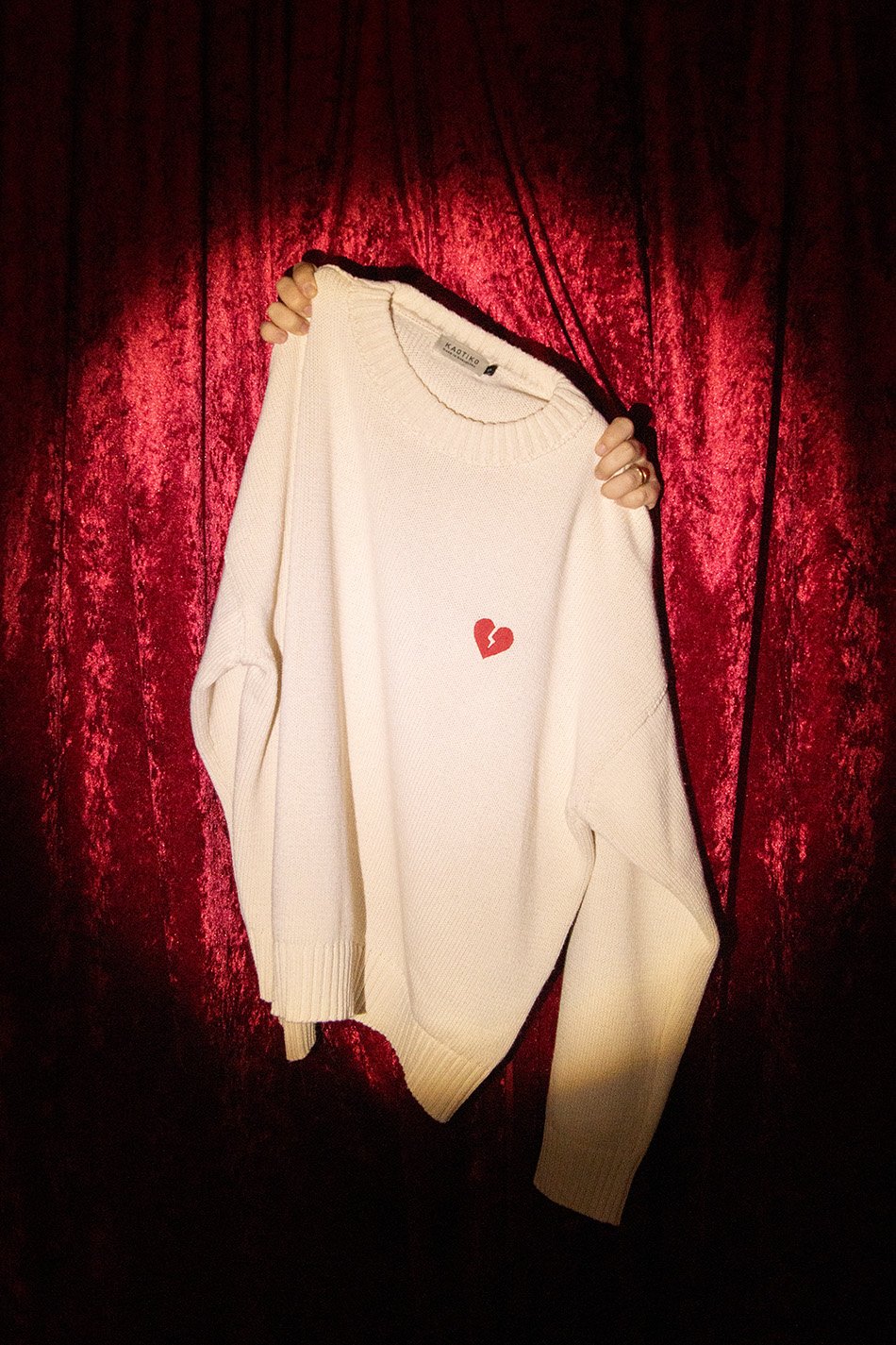 Pullover Broken Heart Ivory