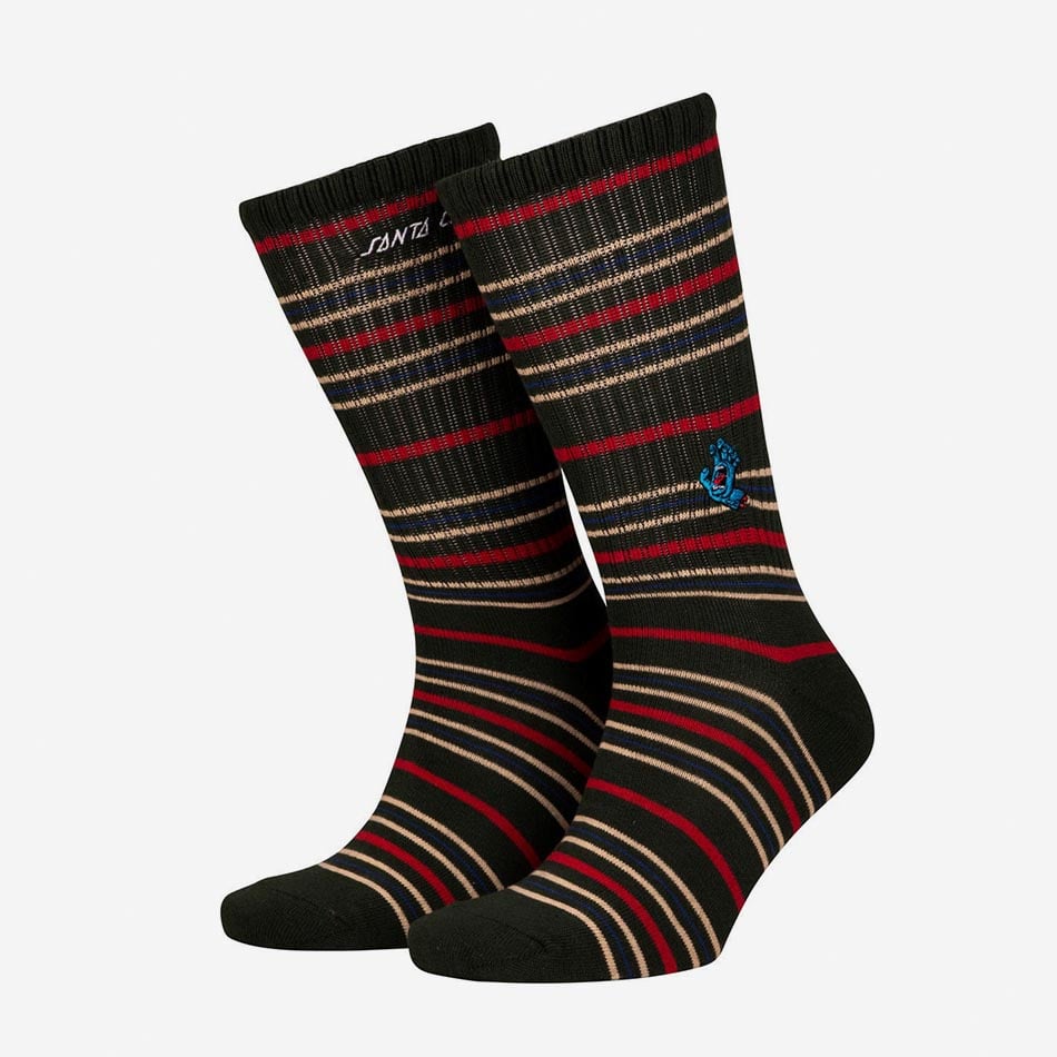 Calcetines Santa Cruz Screaming Mini Hands Sage Stripe