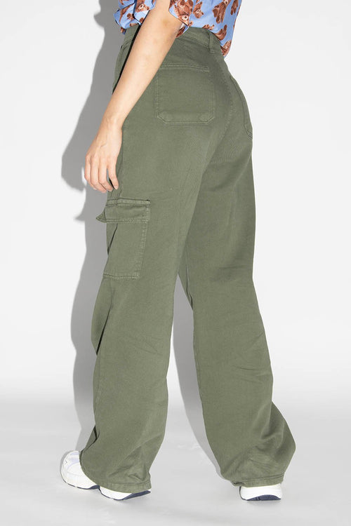 Pantalón Cargo Wide Leg Army