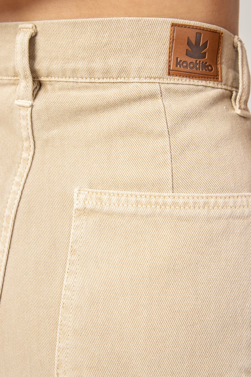 Pantalón Cargo Wide Leg Ivory