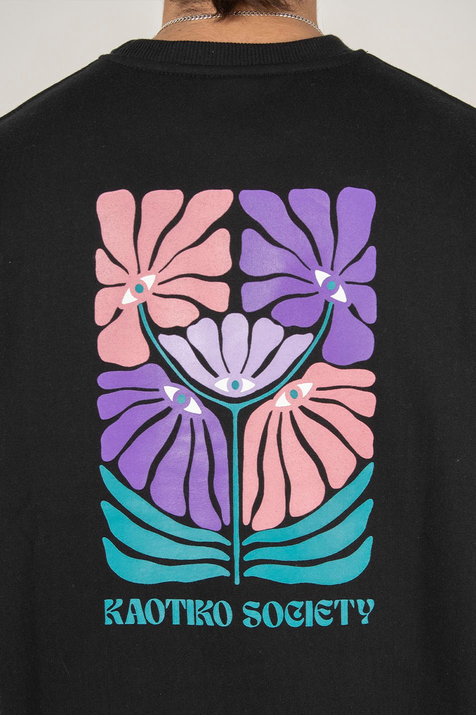 Black Flowers Eye Sweatshirt