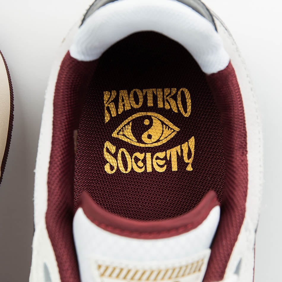 Baskets Kaotiko Boston Piping Off White / Burgundy