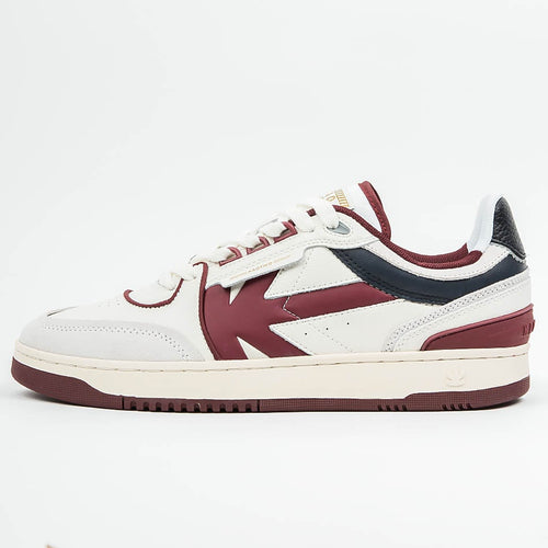 Kaotiko Boston Piping Off White / Burgundy Sneakers