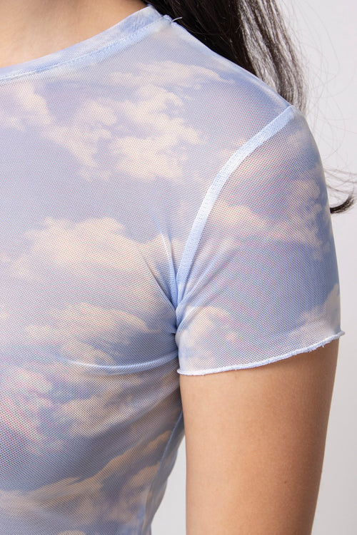 Blue Clouds Tüll T-Shirt