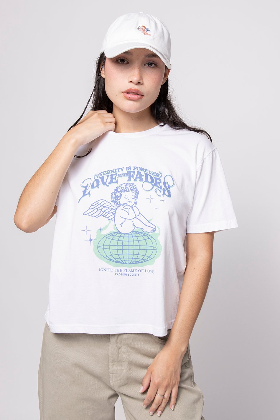 Camiseta Washed Flame Of Love White