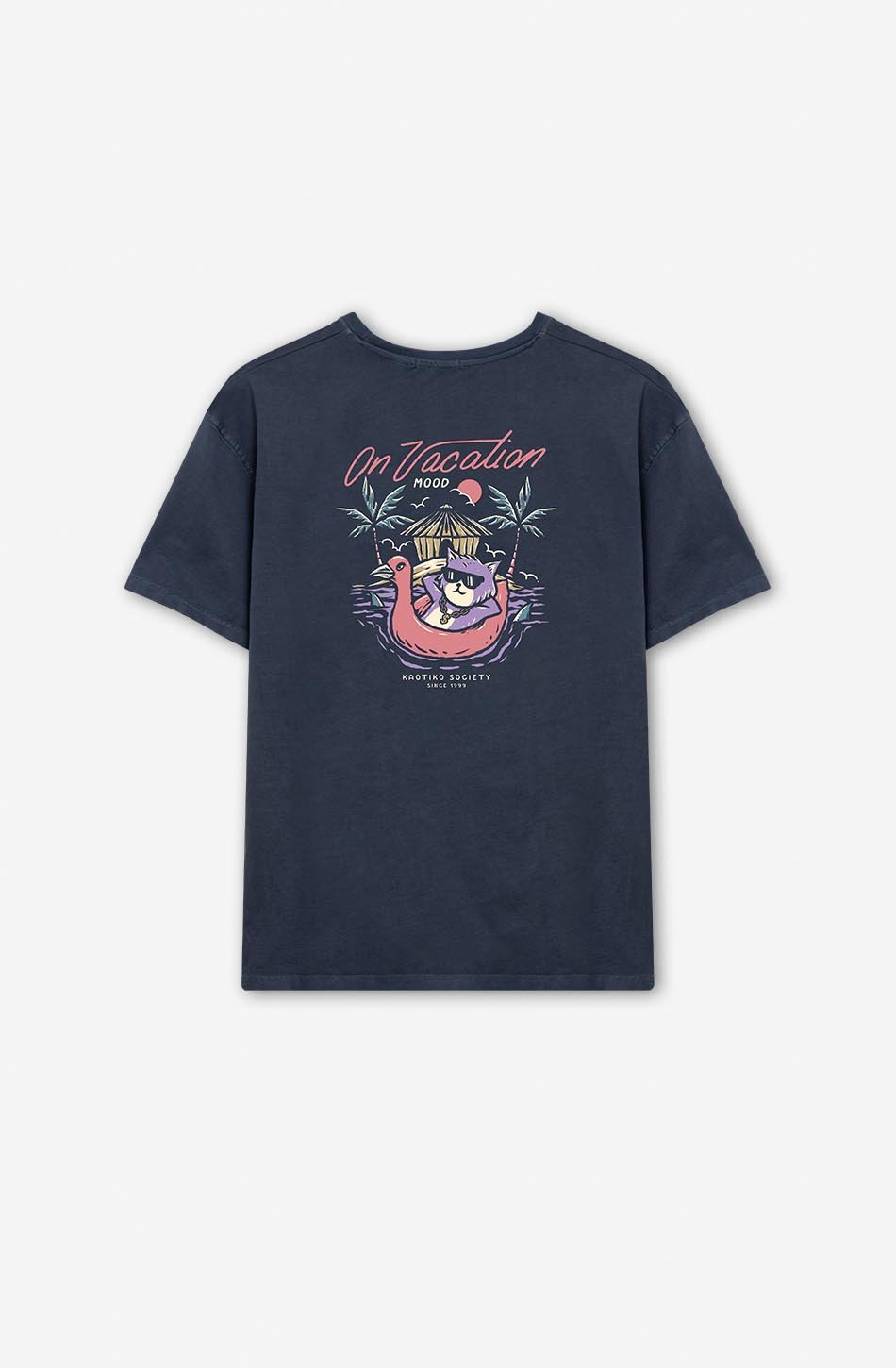 Tee-shirt Washed On Vacation Navy