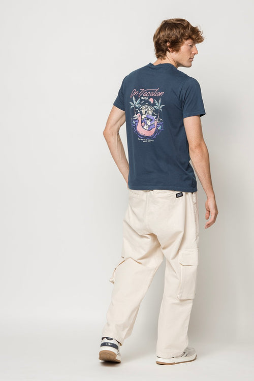 Washed T-Shirt On Vacation Navy