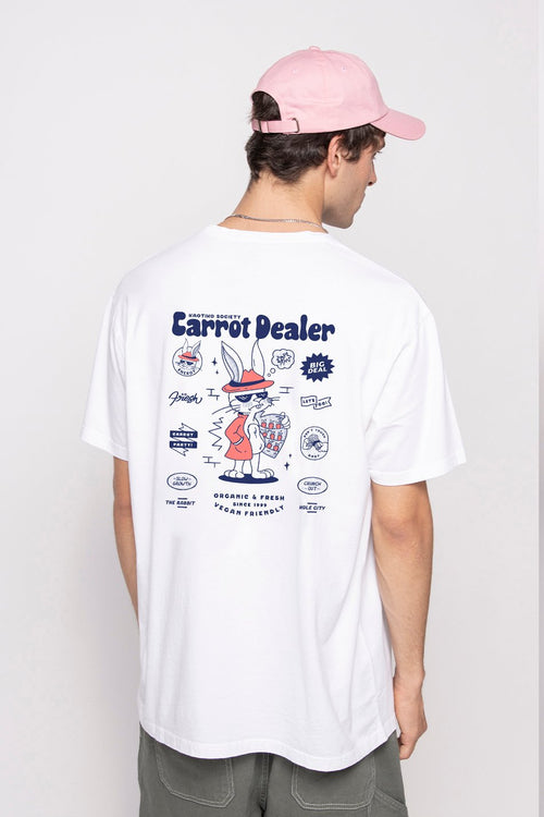 Tee-shirt Washed Carrot Dealer White