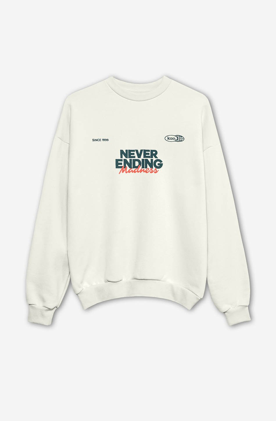 Sweatshirt Never Ending en coton biologique ivoire