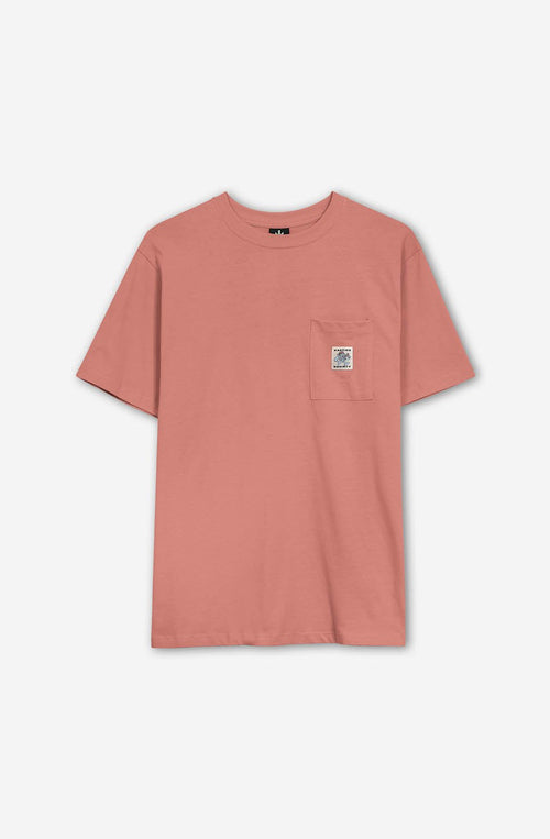 T-Shirt Pocket Look Inside Lachs Neu