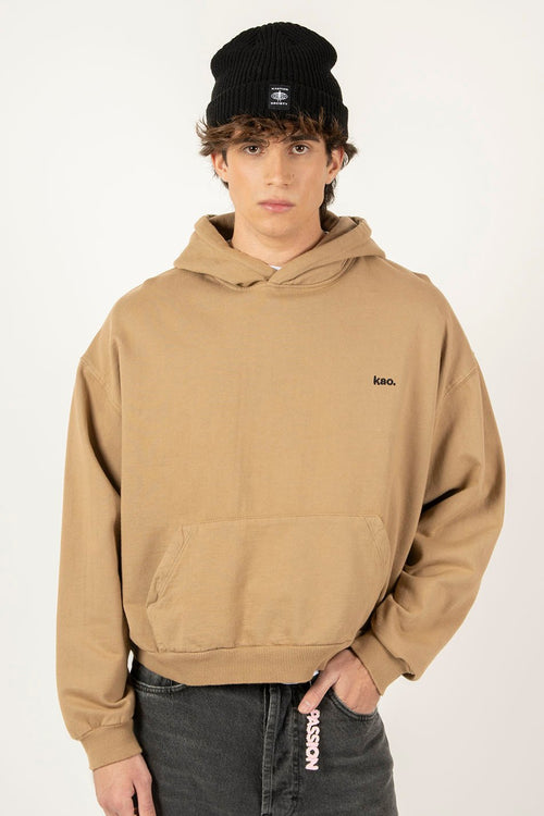 Sweatshirt Washed Fabien Hazelnut