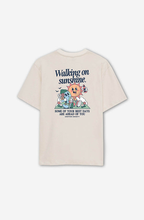 T-shirt Organic Cotton Walking On Sunshine Tabacco