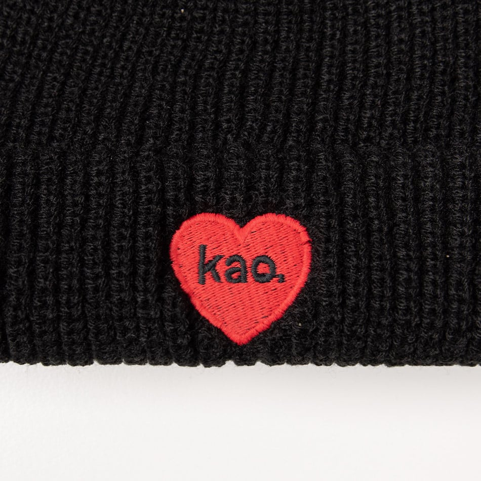 Bonnet Heart Red Kao Black