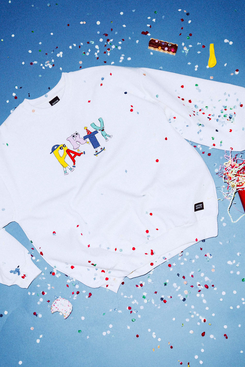 Party-Elfenbein-Sweatshirt