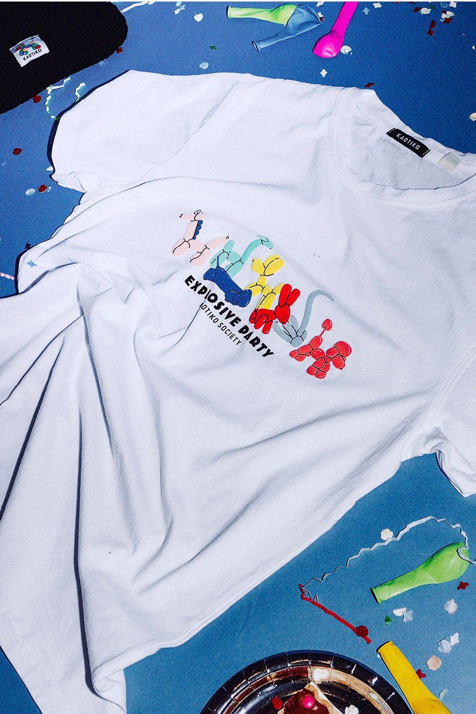 Verwaschenes weißes Explosive Party-T-Shirt