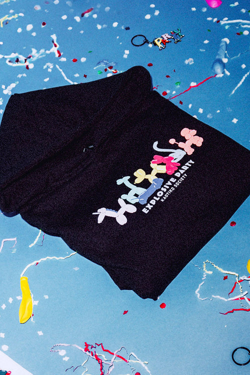 Explosives Party-Sweatshirt in Schwarz