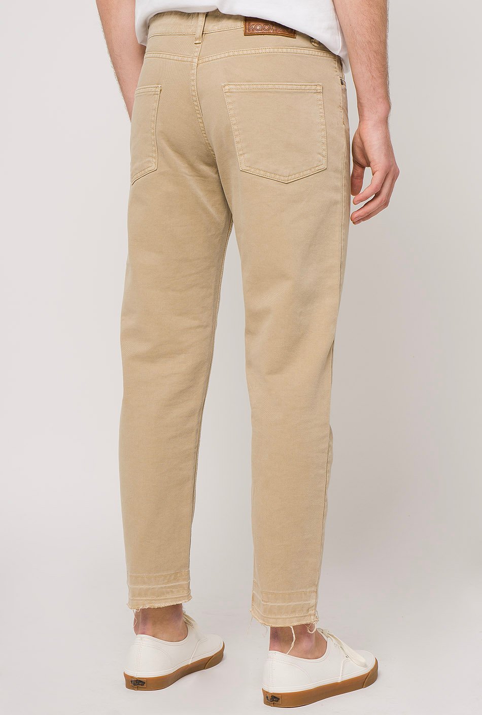 Pantalon cropped beige